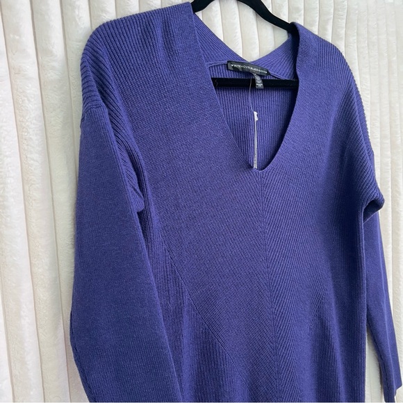 NWT WHBM Tunic Sweater Purple Cashmere Blend Size Small - Picture 5 of 6
